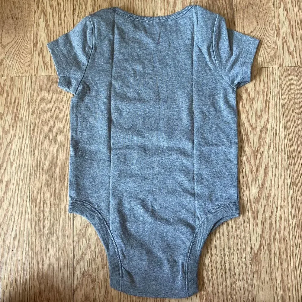 Old Navy This is How I Roll Hanukkah Dreidel Onesie Gray 12-18 Months